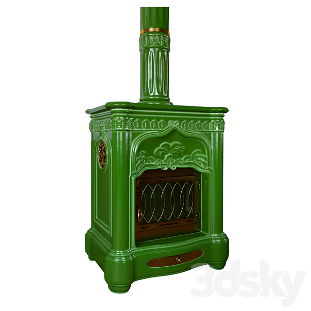 Ceramic stove Sergioleoni GIGLIO 3DSMax File - thumbnail 2