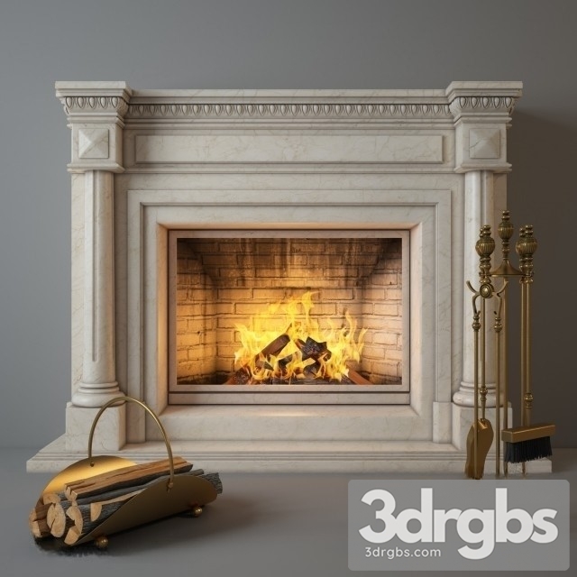 Charlotte Fireplace 3dsmax Download - thumbnail 1