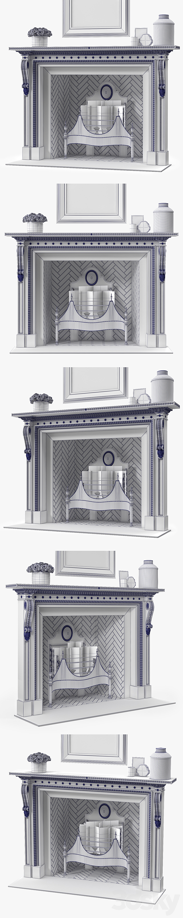 Chesneys The Locke Fireplace 3DSMax File - thumbnail 3