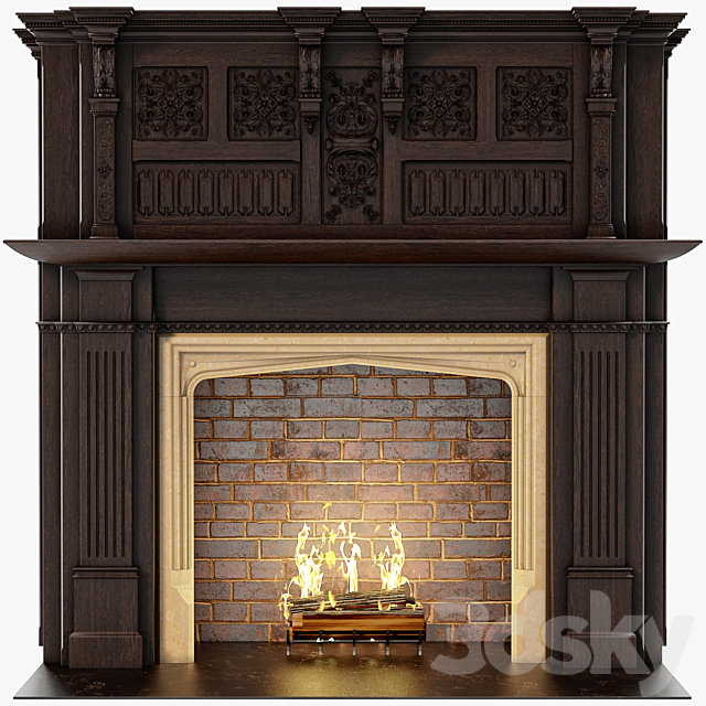 Chimneypieces Renaissance Stock No 11453 3ds Max - thumbnail 1