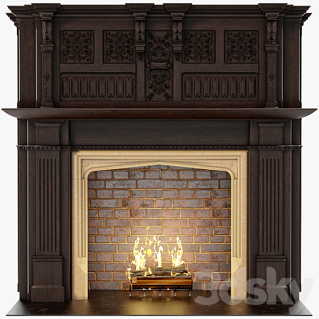 Chimneypieces Renaissance Stock No 11453 3DSMax File - thumbnail 1