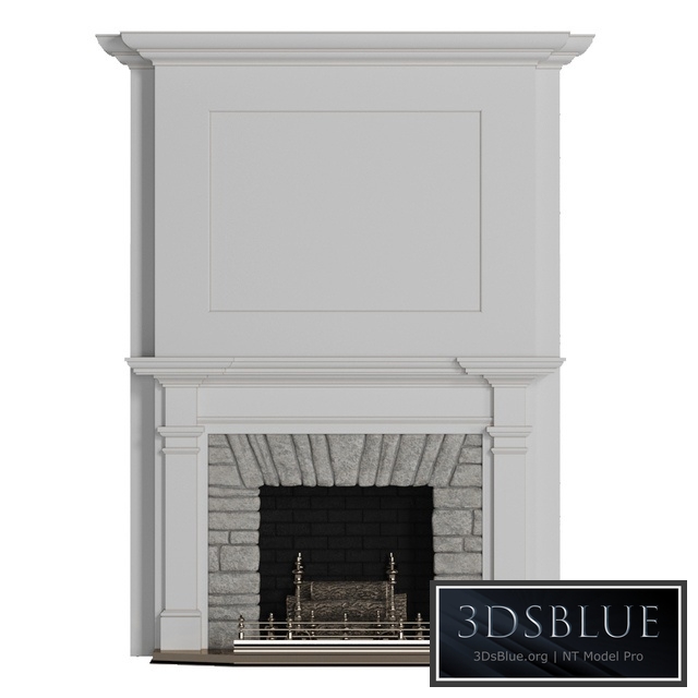 Classic fireplace 3DS Max - thumbnail 3