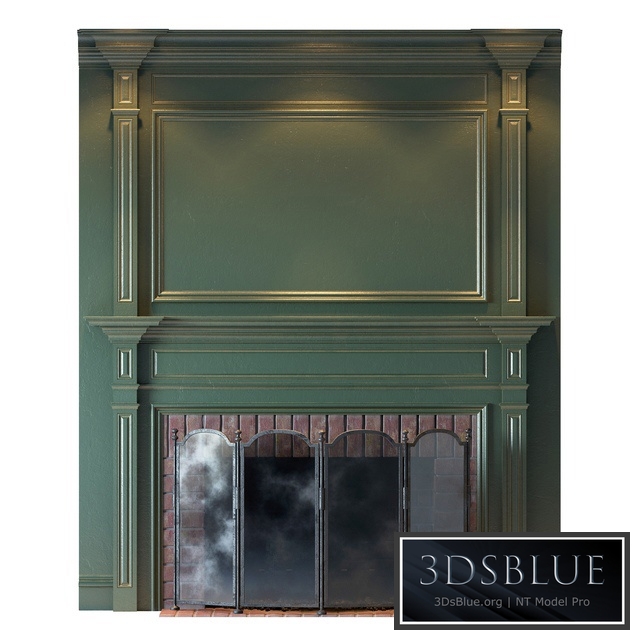 Classic fireplace 3DS Max - thumbnail 3