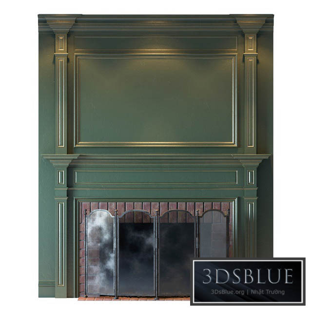 Classic fireplace 3DS Max - thumbnail 3