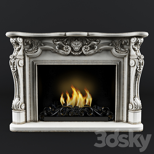 Classic Fireplace 3ds Max - thumbnail 1