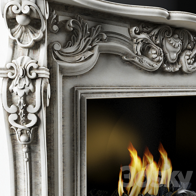 Classic Fireplace 3ds Max - thumbnail 2