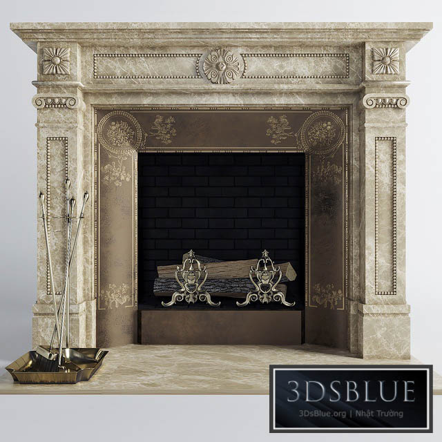 Classic fireplace 3DS Max - thumbnail 3