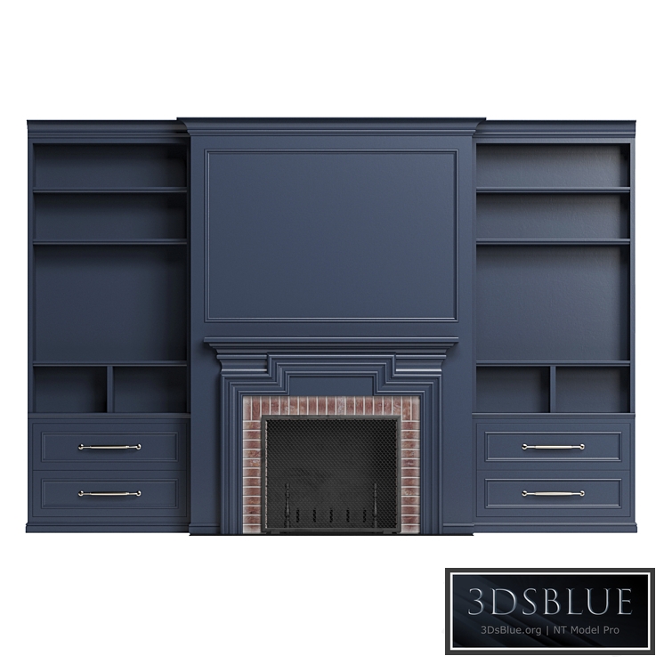 Classic fireplace 3DS Max - thumbnail 3