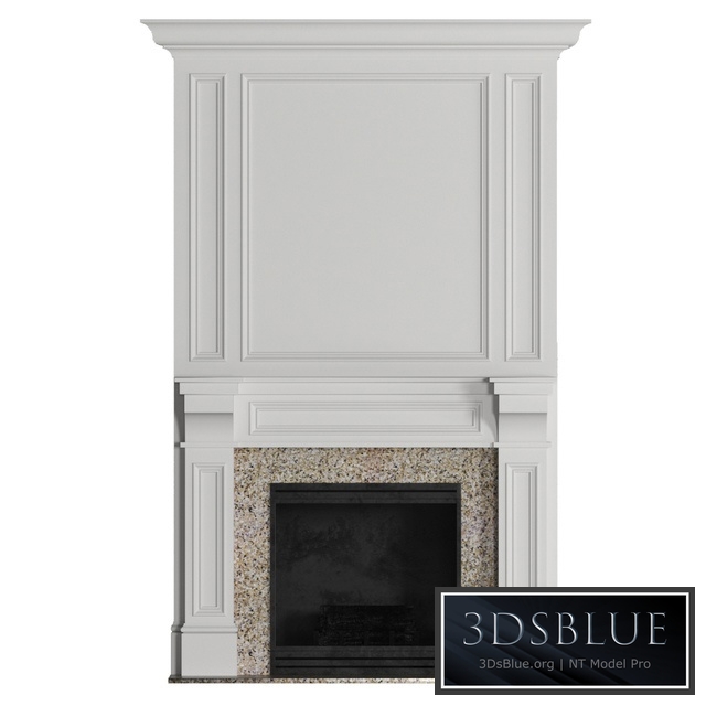 Classic fireplace 3DS Max - thumbnail 3