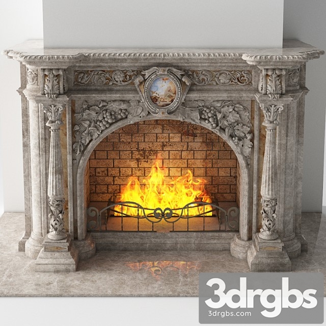 Classic fireplace 3dsmax Download - thumbnail 1