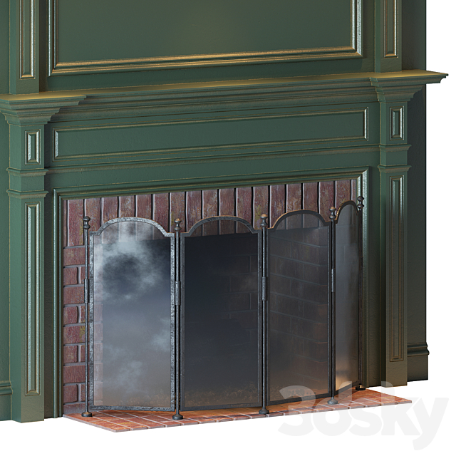 Classic fireplace 3DSMax File - thumbnail 2