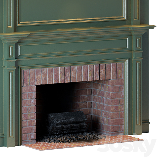 Classic fireplace 3DSMax File - thumbnail 3