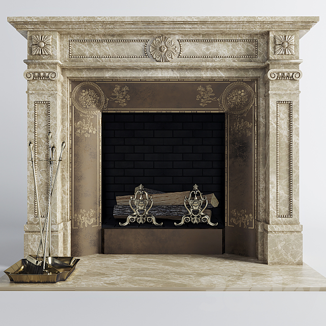 Classic fireplace 3DSMax File - thumbnail 1