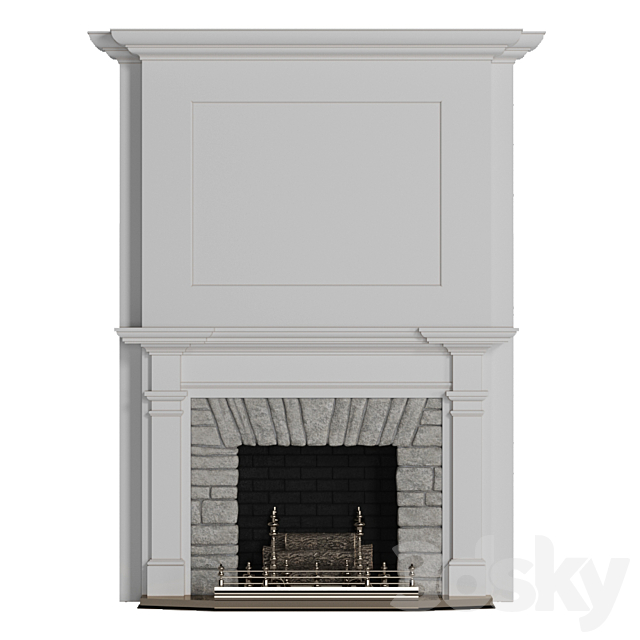 Classic fireplace 3DSMax File - thumbnail 1