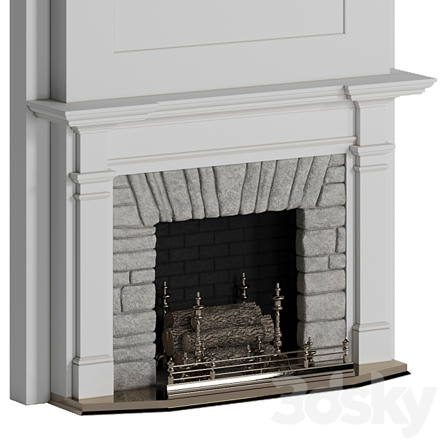 Classic fireplace 3DSMax File - thumbnail 2