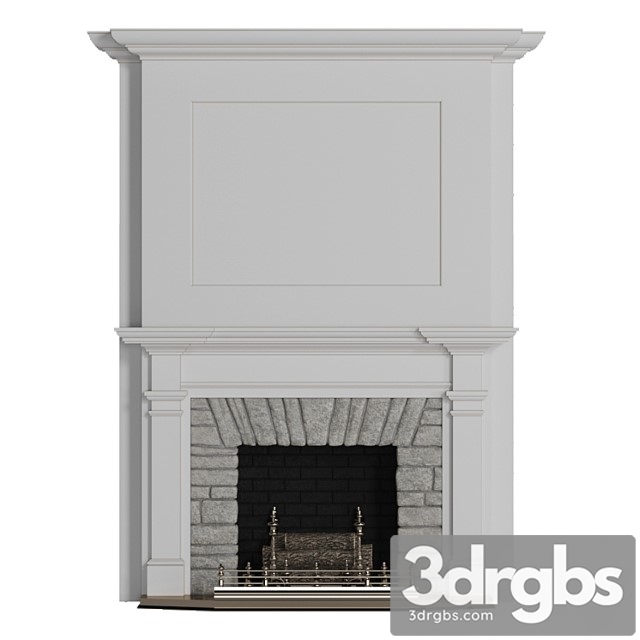 Classic fireplace 4 3dsmax Download - thumbnail 1