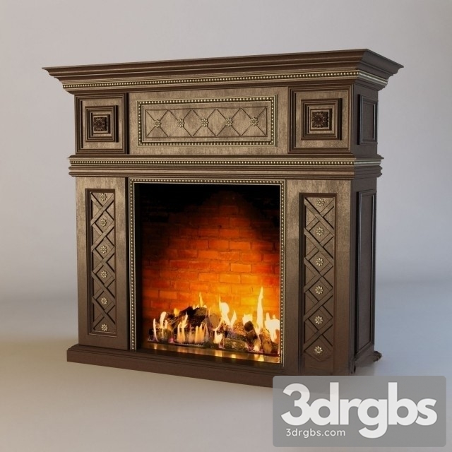 Classic Fireplace 9 3dsmax Download - thumbnail 1