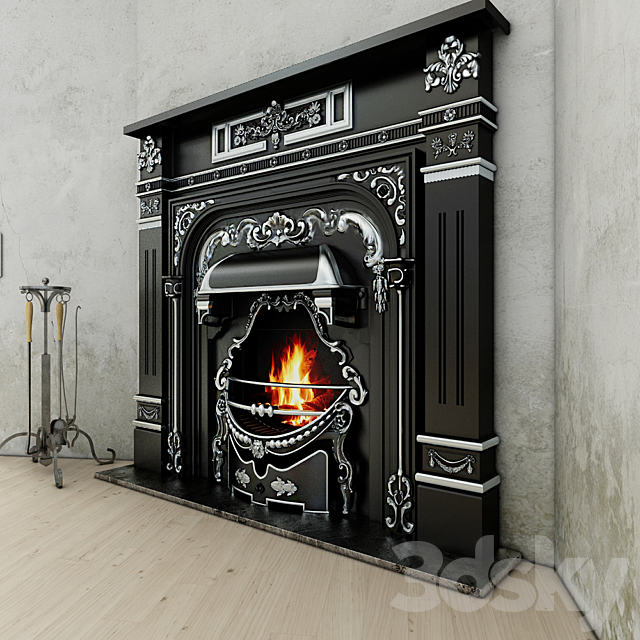 Classic fireplace Leinster Adams 3DS Max Model - thumbnail 2