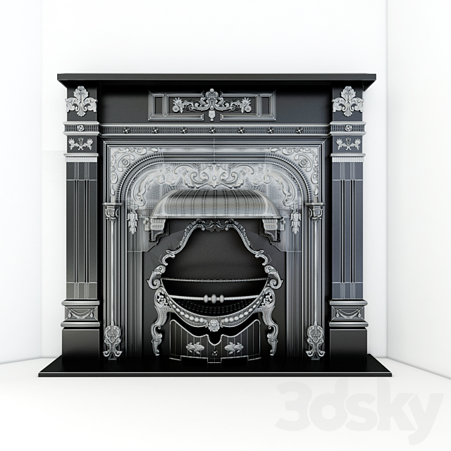 Classic fireplace Leinster Adams 3DS Max Model - thumbnail 3