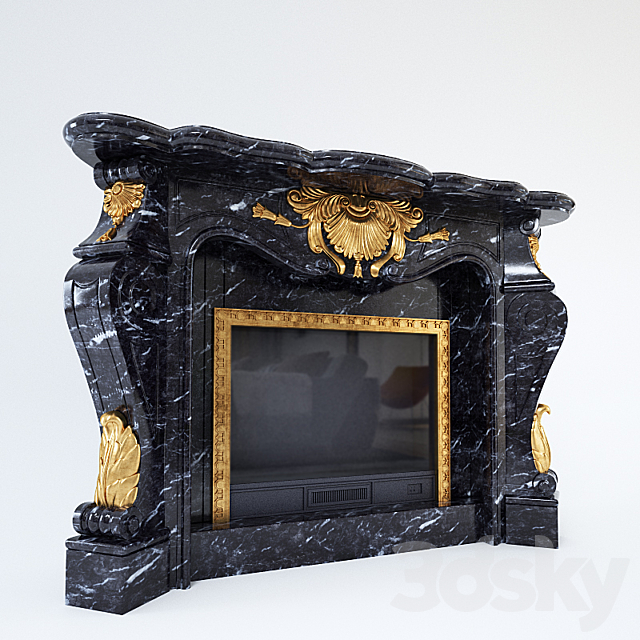 Classic fireplace Versalles by ARRIAGA 3ds Max - thumbnail 1