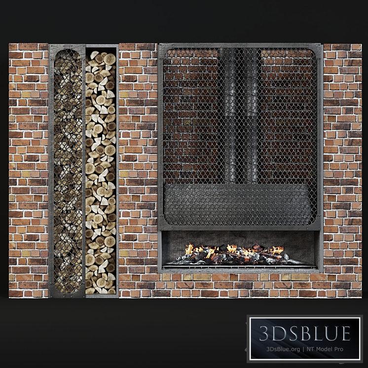 Contemporary fireplace 36 3DS Max - thumbnail 3