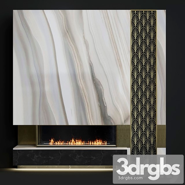 Contemporary fireplace 37 3dsmax Download - thumbnail 1