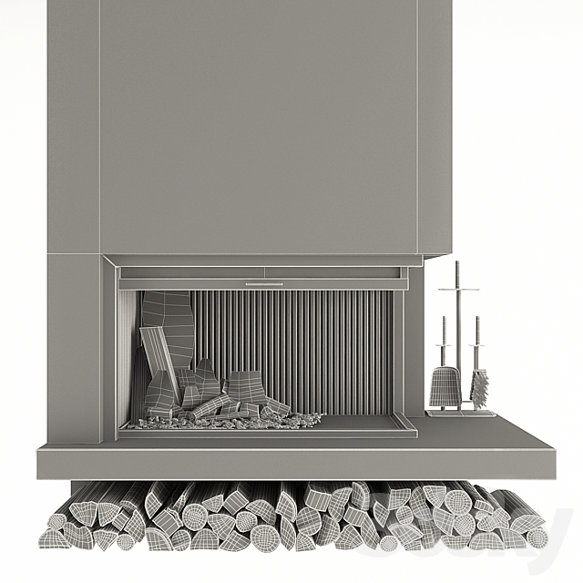 Corner fireplace 3DSMax File - thumbnail 4