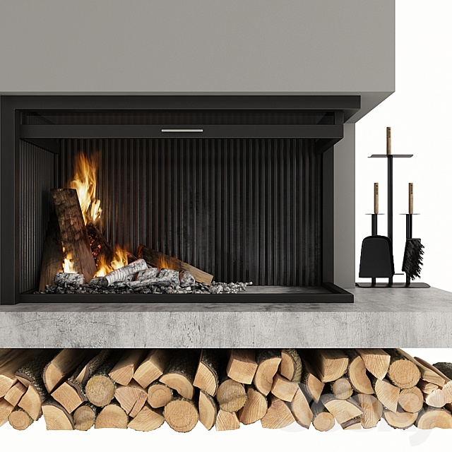 Corner fireplace 3DSMax File - thumbnail 5