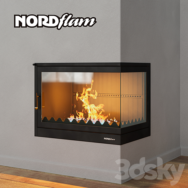 Corner fireplace Nordflam Torres (vray + corona) 3DSMax File - thumbnail 1