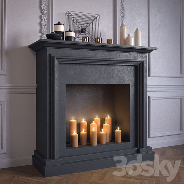 Decorative fireplace 3DSMax File - thumbnail 1