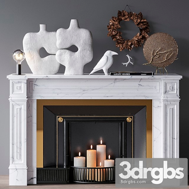 Decorative Set With Fireplace 1 3dsmax Download - thumbnail 1