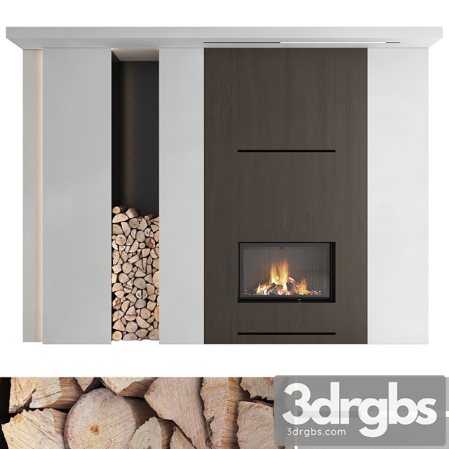 Decorative wall with fireplace set 21 - thumbnail 1