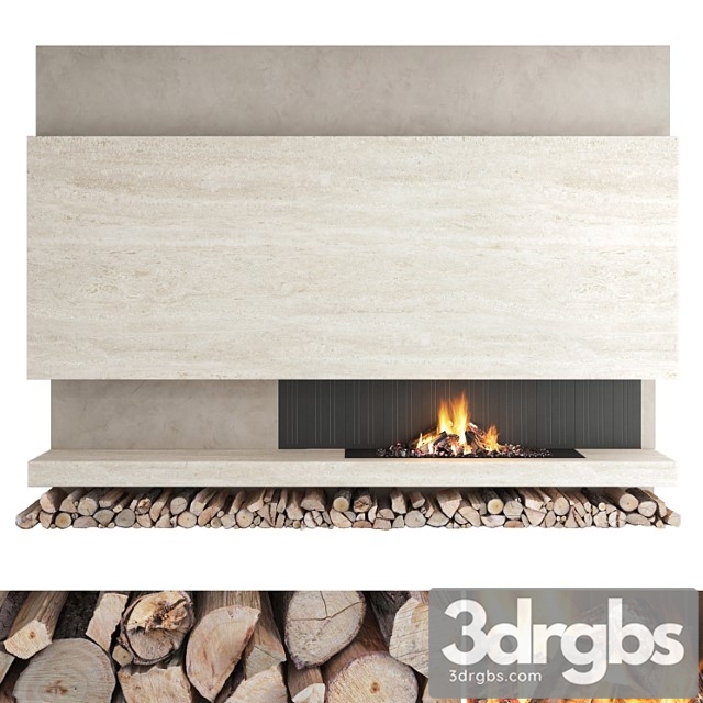 Decorative wall with fireplace set 24 - thumbnail 1