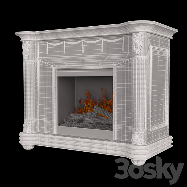 Dimplex Rome White 3DS Max Model - thumbnail 2