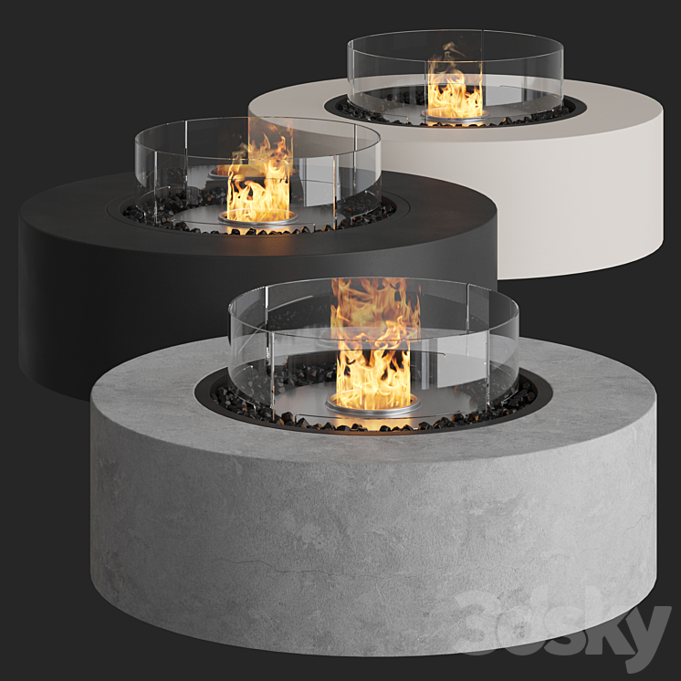 EcoSmart Fire | Fireplace 3DS Max Model - thumbnail 2