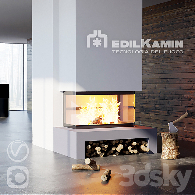 EdilKamin Side 3N (vray + corona) 3DSMax File - thumbnail 1