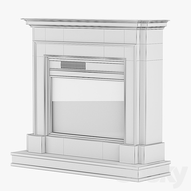 Electric fireplace Newport Jupiter 3DS Max Model - thumbnail 3