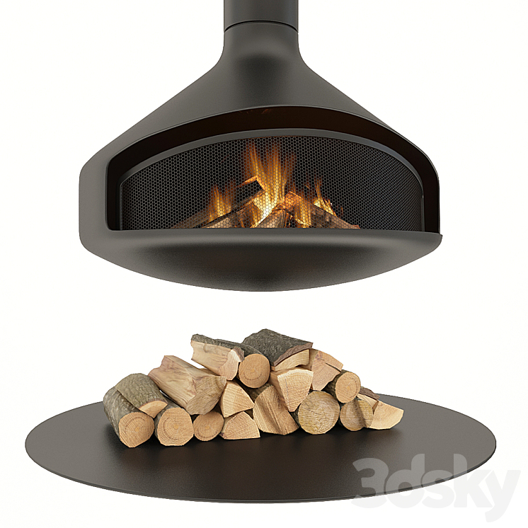 Ergofocus fireplace 3DS Max - thumbnail 2