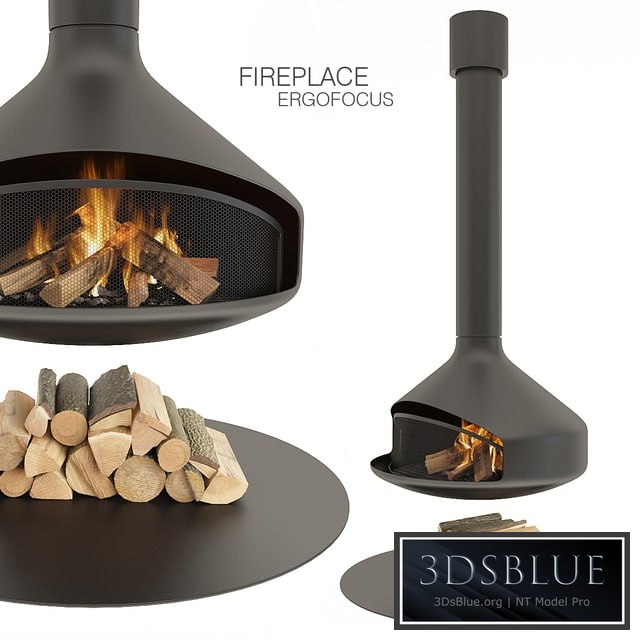 Ergofocus fireplace 3DS Max - thumbnail 3