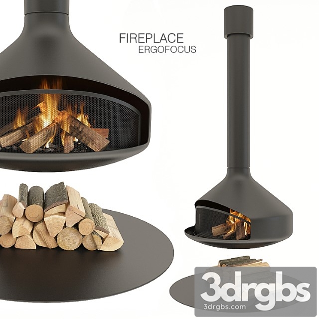 Ergofocus fireplace 3dsmax Download - thumbnail 1