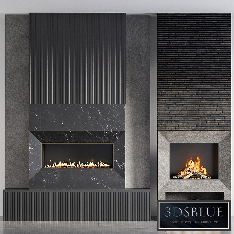 fire place 10 3DS Max - thumbnail 3