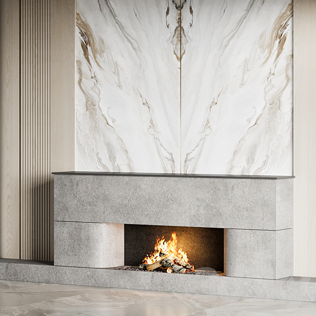 fire place 16 3DS Max Model - thumbnail 3