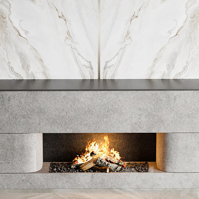 fire place 16 3DS Max Model - thumbnail 4