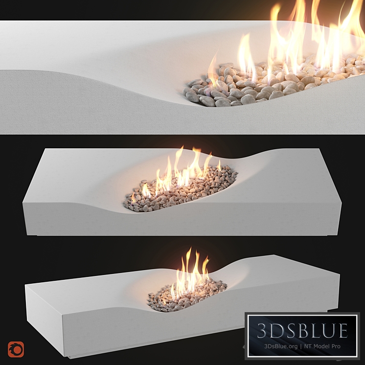 Fireplace 01 3DS Max - thumbnail 3