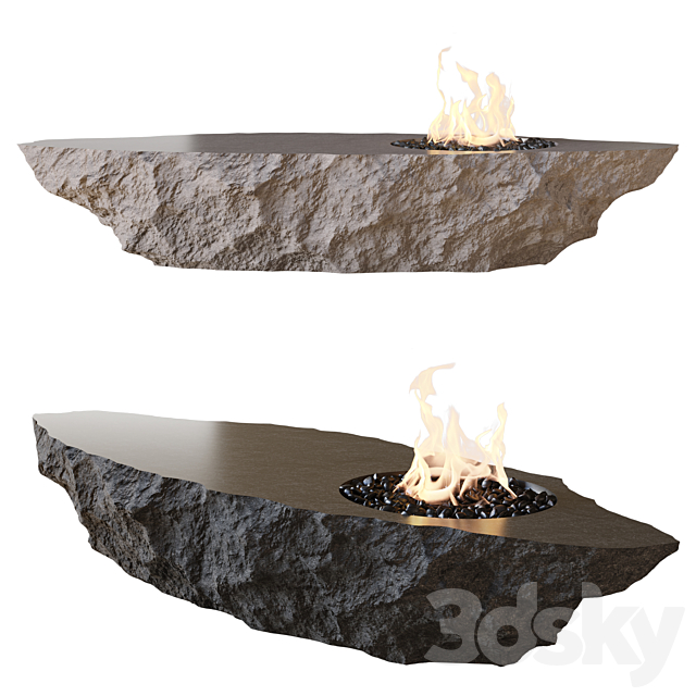 Fireplace #11 3DS Max Model - thumbnail 2