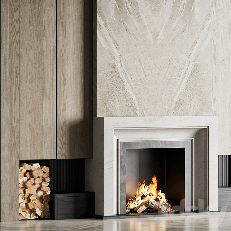 Fireplace 15 3DS Max Model - thumbnail 2