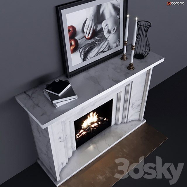 Fireplace 2 3DS Max Model - thumbnail 2