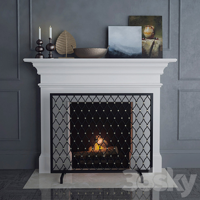 Fireplace 2 3DSMax File - thumbnail 1