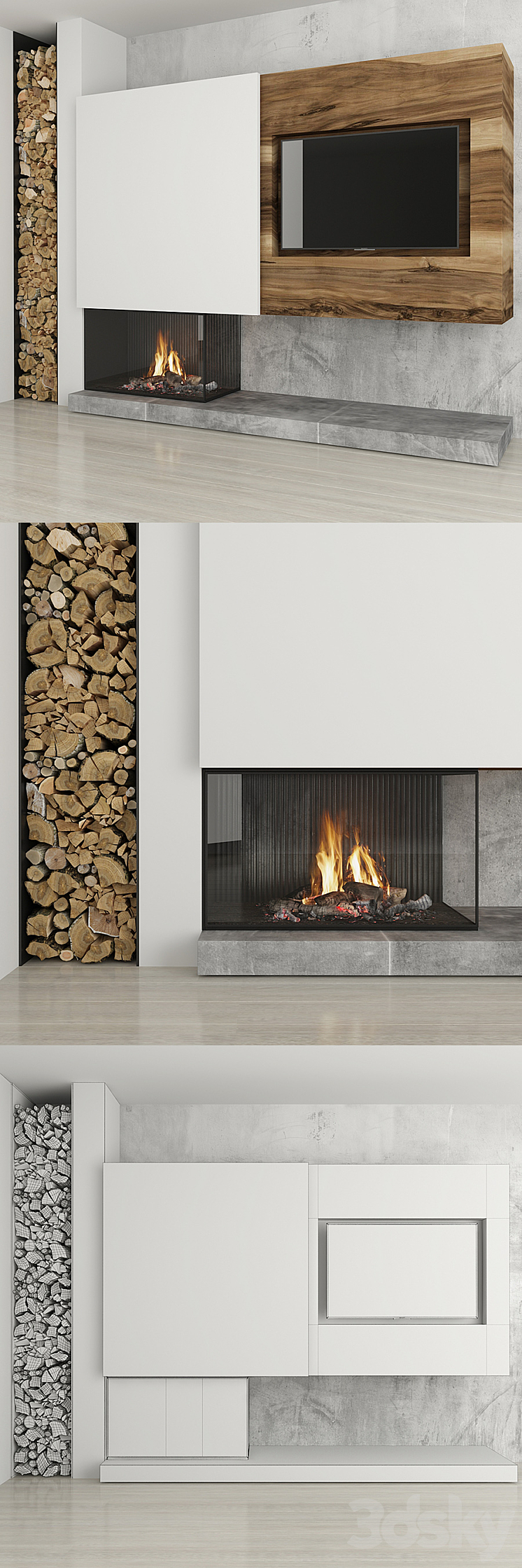 Fireplace 26 3DS Max - thumbnail 2