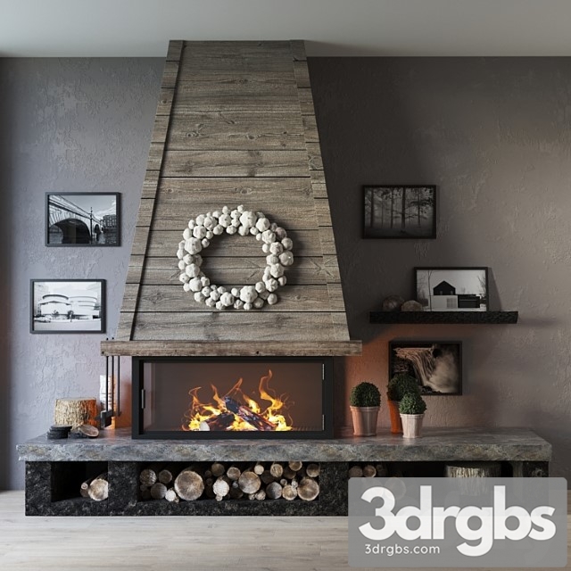 Fireplace 26 3dsmax Download - thumbnail 1